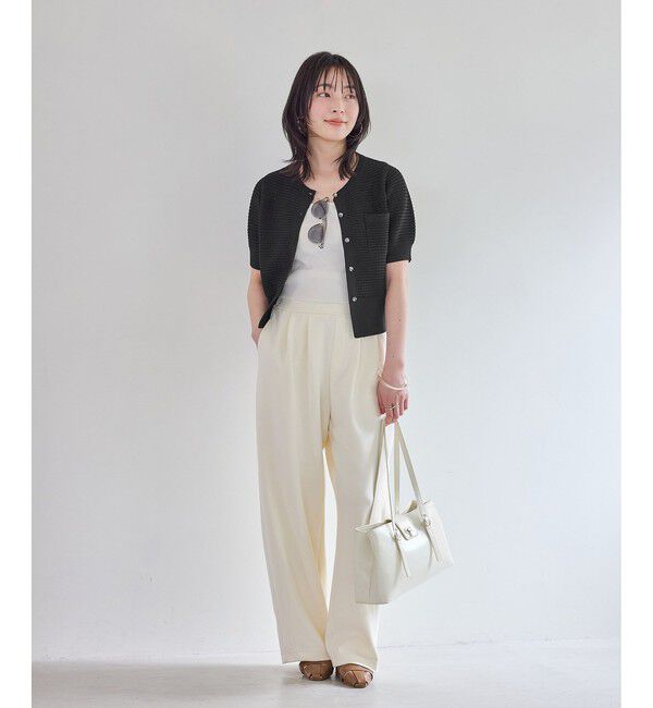 VIS「クルーネックコンパクトカーディガン/イージーケア」|カーディガン|