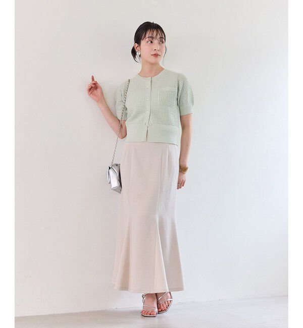 VIS「クルーネックコンパクトカーディガン/イージーケア」|カーディガン|