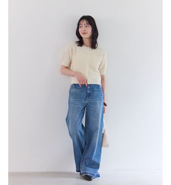 VIS「クルーネックコンパクトカーディガン/イージーケア」|カーディガン|