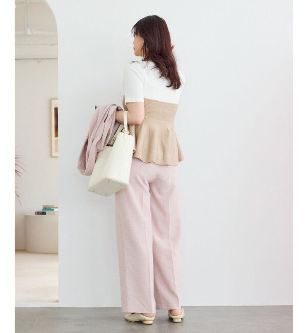 VIS「ペプラムサマーニットドッキングカットソー/イージーケア」|Tシャツ・カットソー|