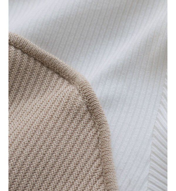 VIS「ペプラムサマーニットドッキングカットソー/イージーケア」|Tシャツ・カットソー|