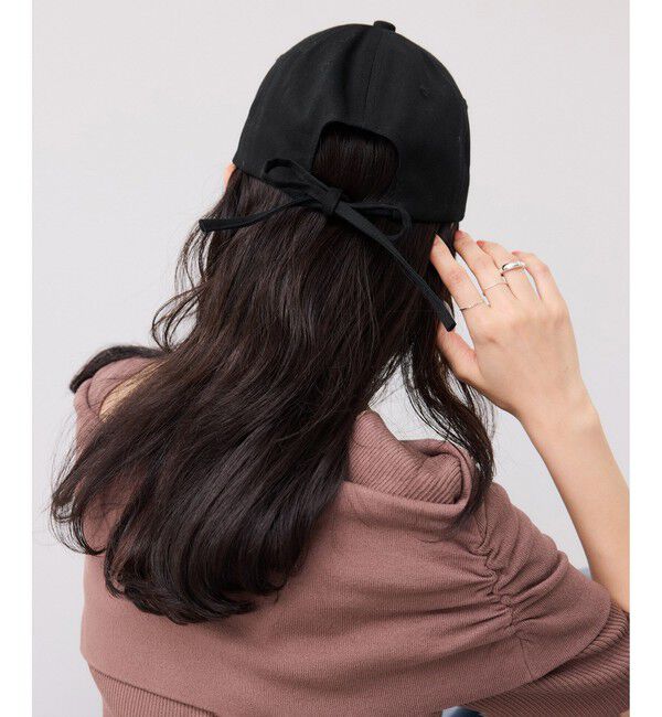 VIS「【定番人気】バックリボンツイルキャップ」|キャップ・キャスケット|