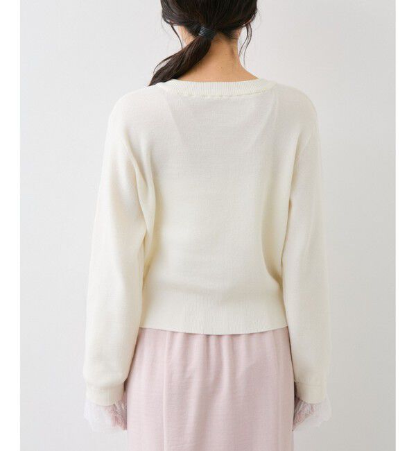 VIS「袖口レースカーディガン」|カーディガン|