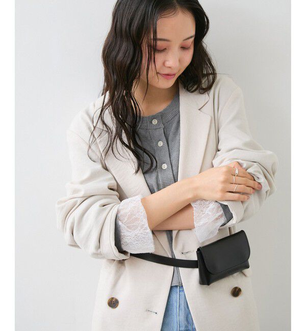 VIS「袖口レースカーディガン」|カーディガン|