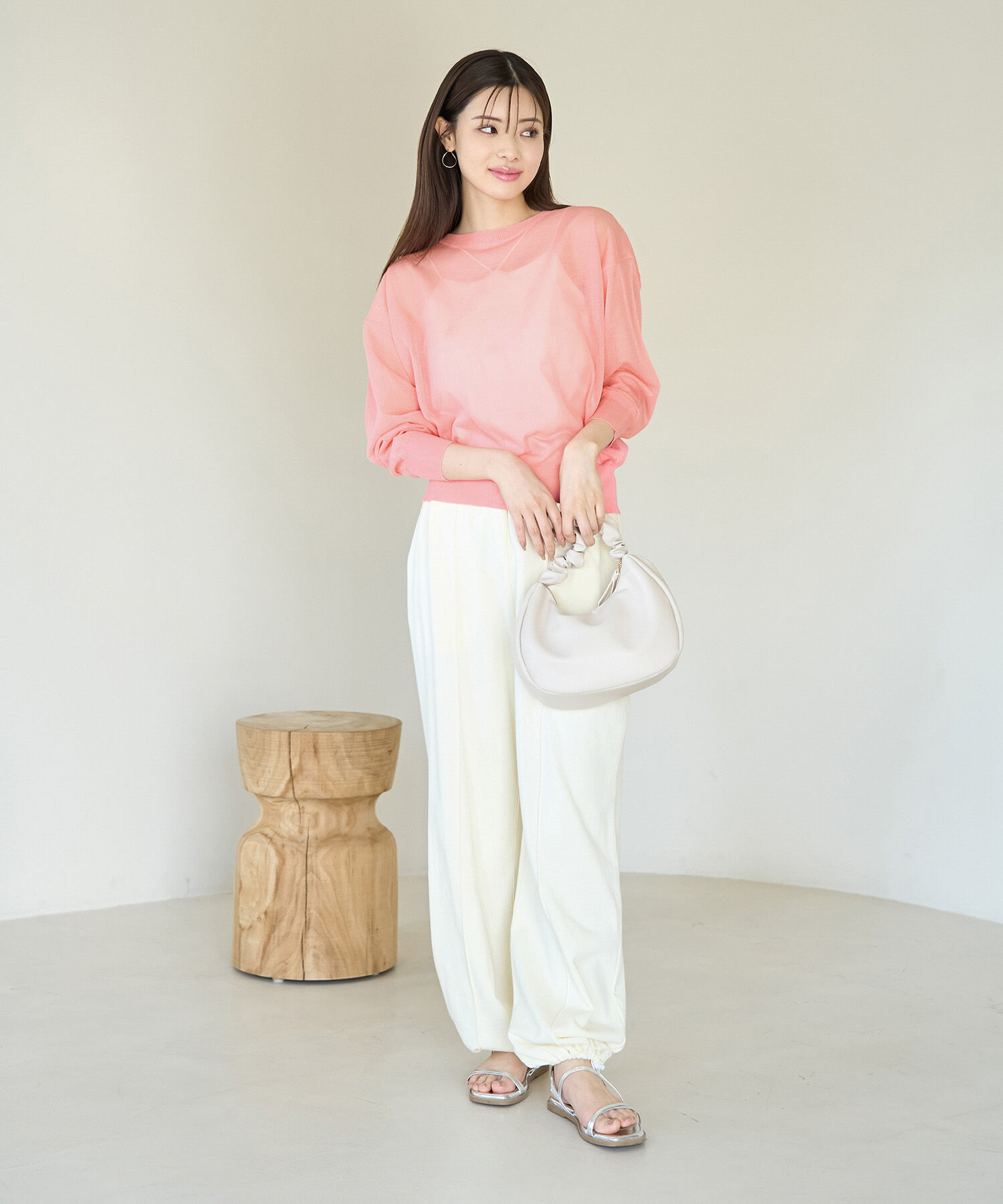 Rope&rsquo;Picnic「【WEB限定カラー:ピンク】2WAY/シアーカーディガン」|カーディガン|