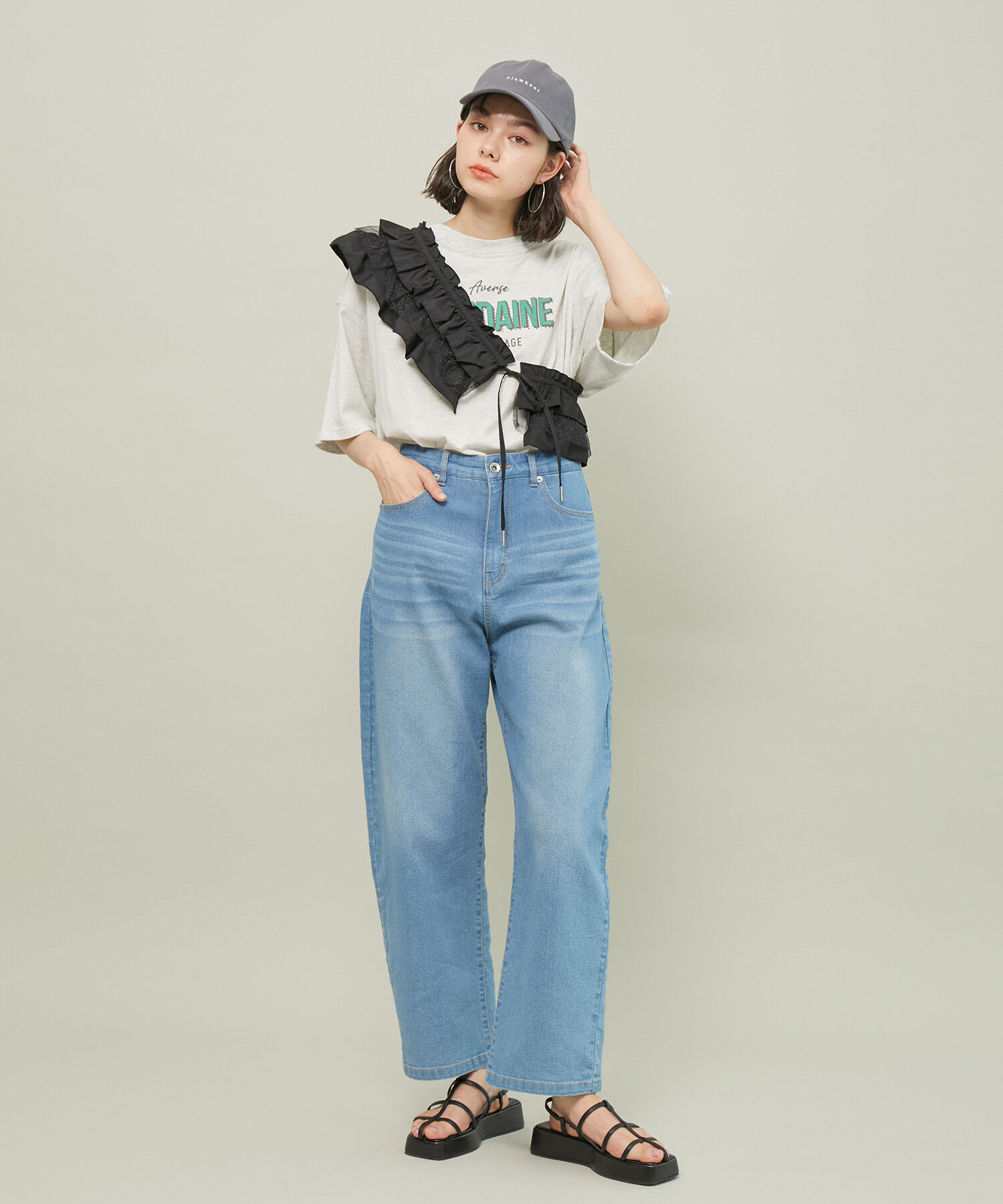 ROPE' PICNIC R「ラメチュールドッキングフリルビスチェ/リンクコーデ」|マフラー|