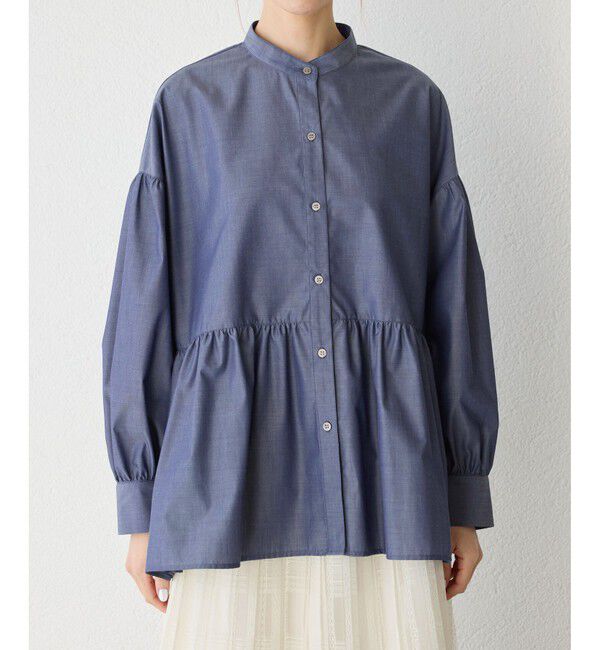 Rope&rsquo;Picnic「【花粉ガード・防シワ】ギャザーシャツブラウス」|シャツ・ブラウス|