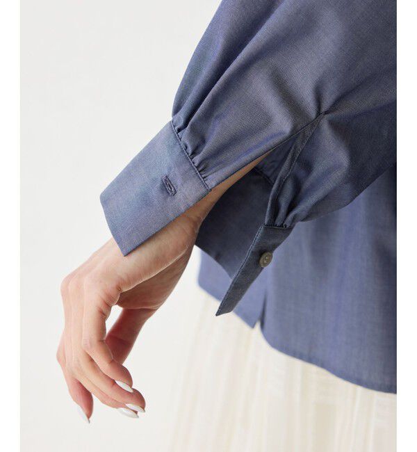 Rope&rsquo;Picnic「【花粉ガード・防シワ】ギャザーシャツブラウス」|シャツ・ブラウス|