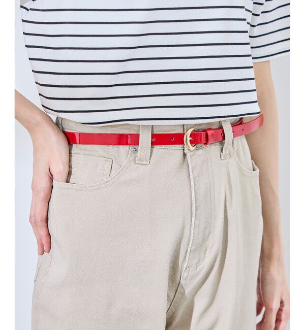 ROPE PICNIC PASSAGE「16mmカーブラウンドバックルベルト」|ベルト|レッド(60)