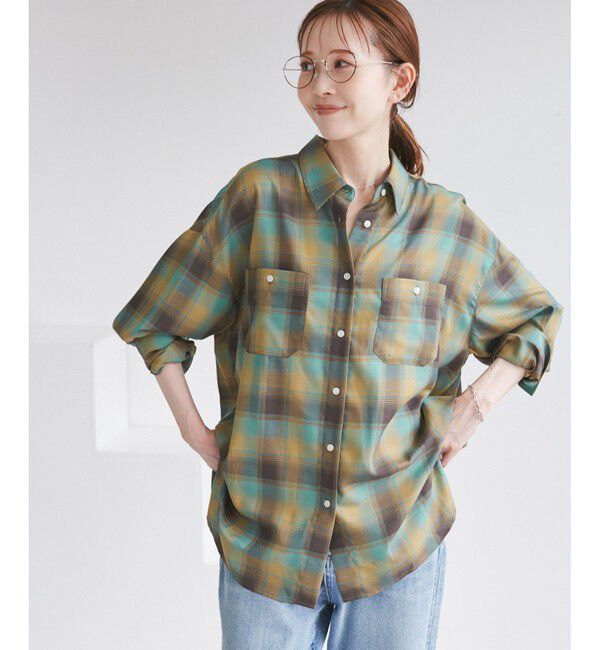 Rope&rsquo;Picnic「オンブレチェックシャツ/UVケア」|シャツ・ブラウス|