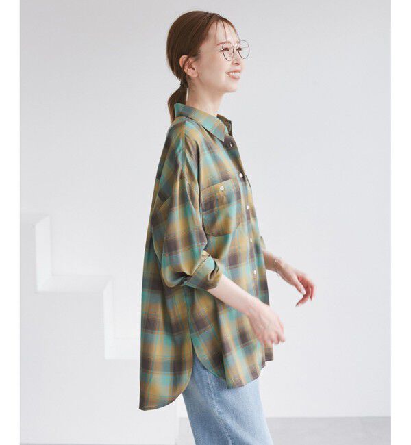 Rope&rsquo;Picnic「オンブレチェックシャツ/UVケア」|シャツ・ブラウス|