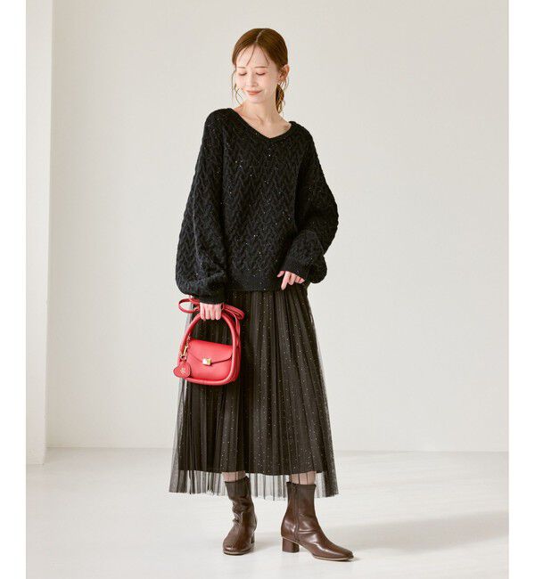 Rope&rsquo;Picnic「ミニフラワースパンコールニット」|ニット・セーター|