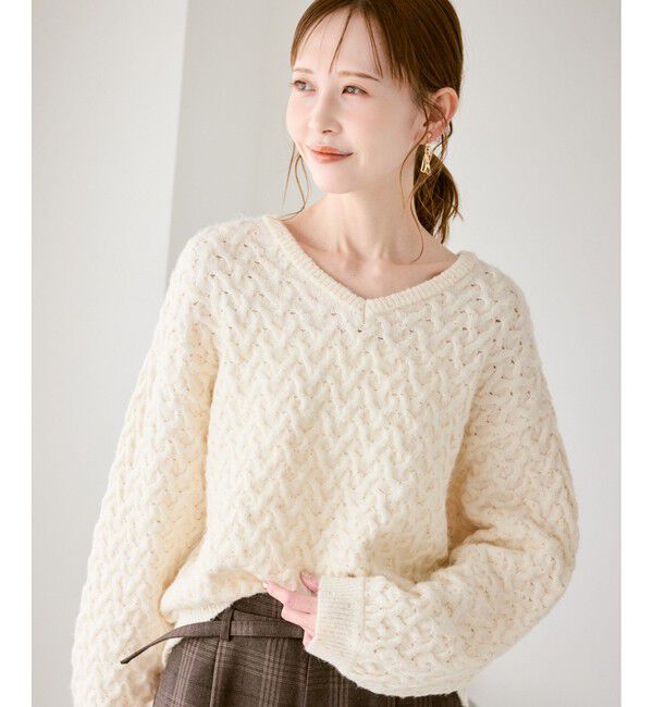 Rope&rsquo;Picnic「ミニフラワースパンコールニット」|ニット・セーター|