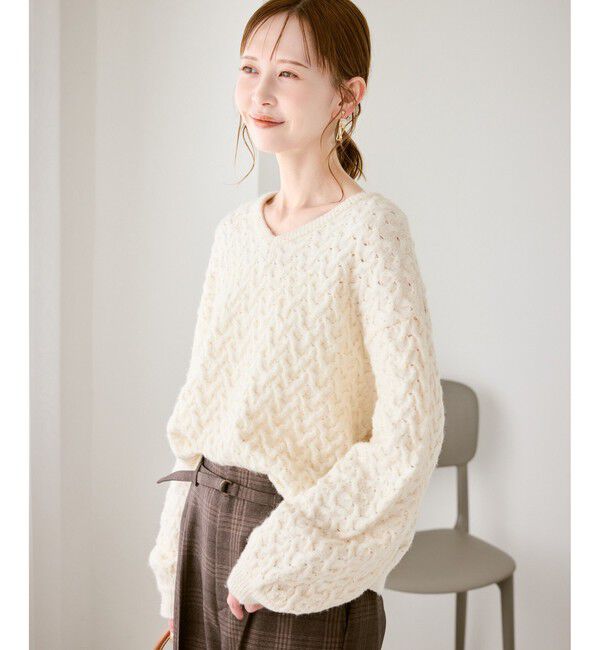Rope&rsquo;Picnic「ミニフラワースパンコールニット」|ニット・セーター|