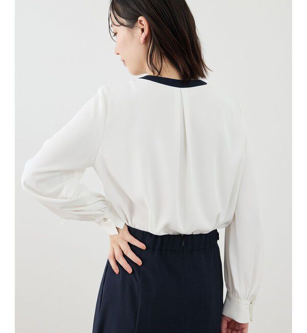 Rope&rsquo;Picnic「【WEB限定サイズ】配色アソートボウタイフウブラウス」|シャツ・ブラウス|