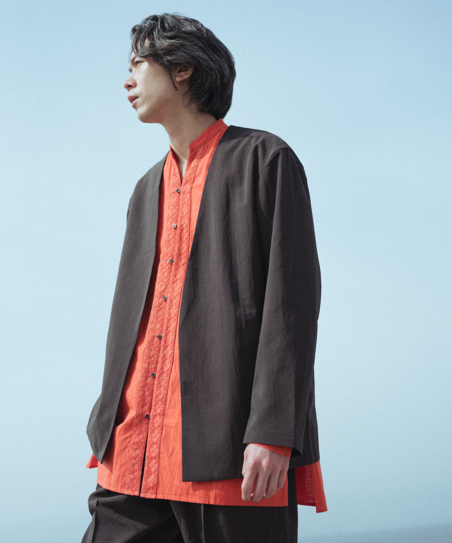 ADAM ET ROPE'「【別注】《ne Quittez pas / ヌキテパ》OVER SIZE Caftan SHIRT」|シャツ・ブラウス|