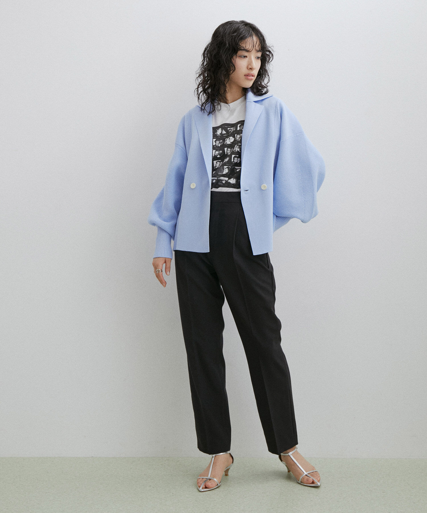 ADAM ET ROPE'「【サステナブル】スリムスラックス」|スラックス|