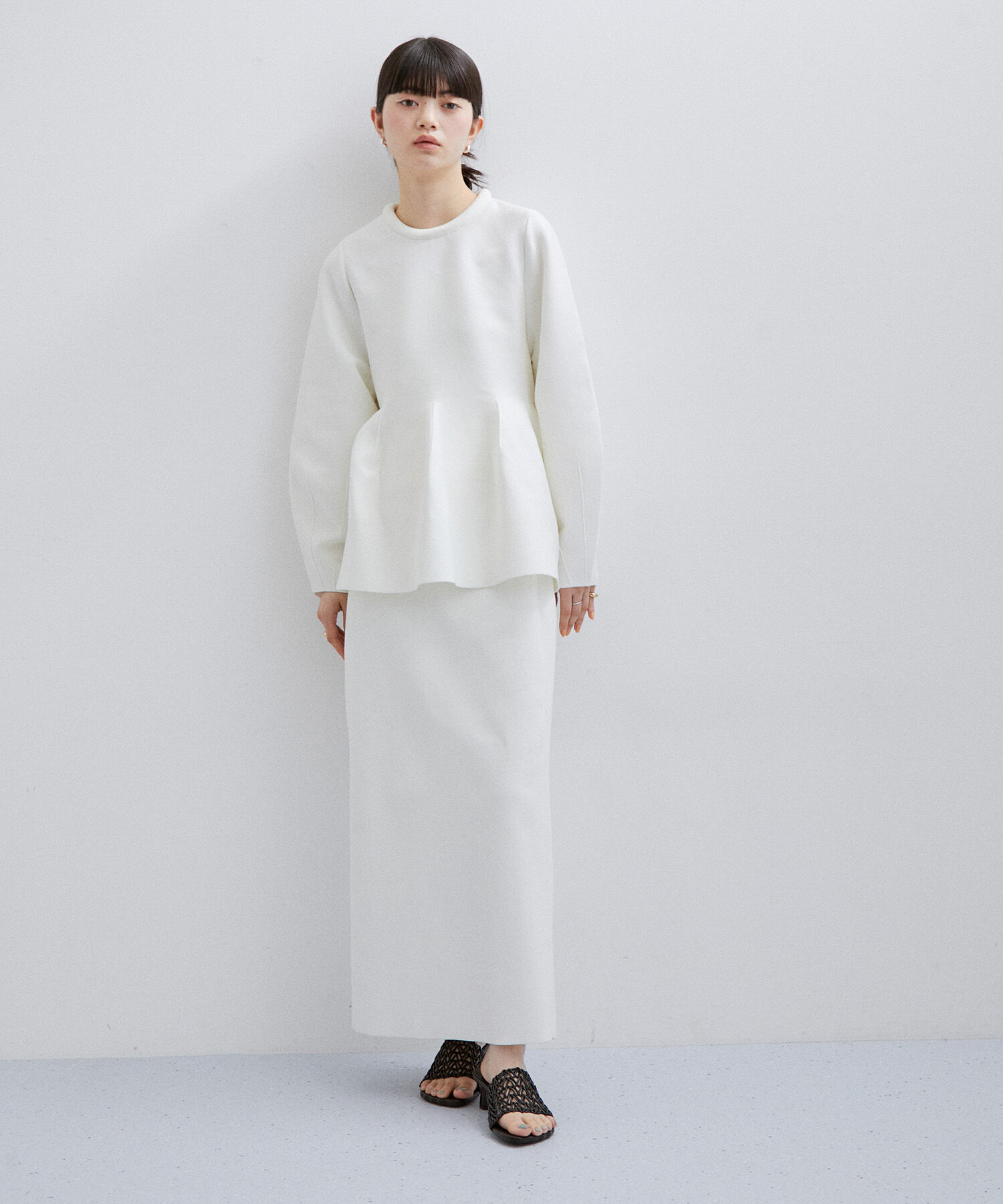 ADAM ET ROPE'「【サステナブル・セットアップ対応】ハイウエストリブニットスカート」|スカート|