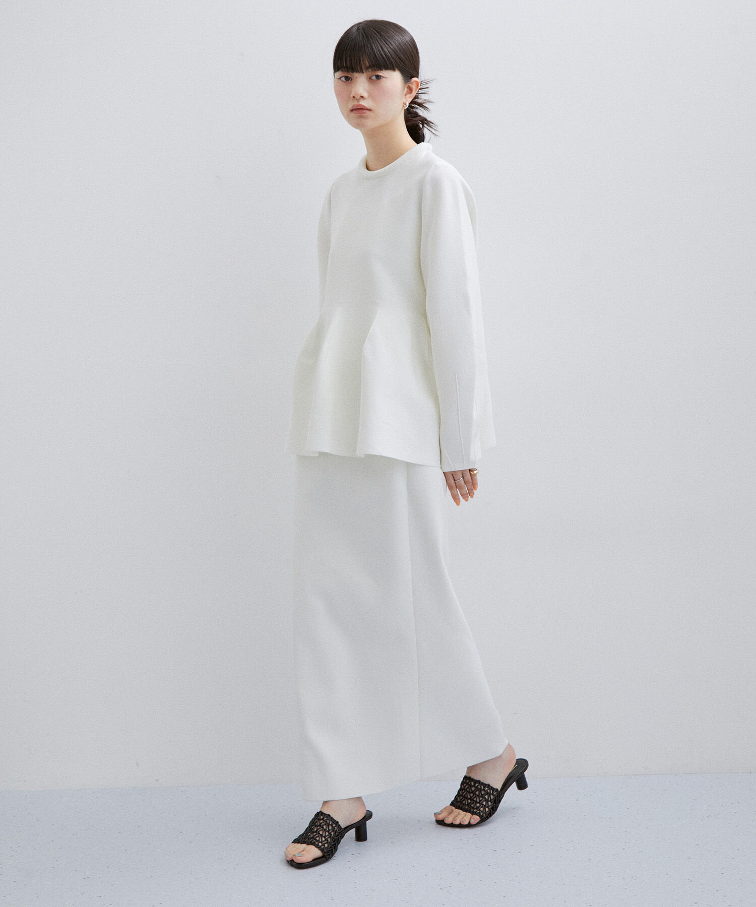 ADAM ET ROPE'「【サステナブル・セットアップ対応】ハイウエストリブニットスカート」|スカート|