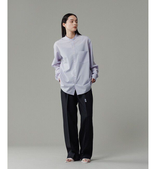 ADAM ET ROPE'「【NIKKE】 バンドカラー シャツ / ウォッシャブル」|シャツ・ブラウス|