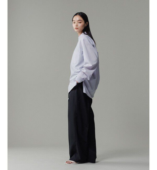 ADAM ET ROPE'「【NIKKE】 バンドカラー シャツ / ウォッシャブル」|シャツ・ブラウス|