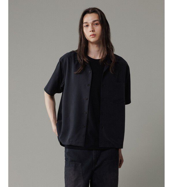 ADAM ET ROPE'「リラックス ドレープ レーヨン オープンカラーシャツ  / ロングシーズン着用可能」|シャツ・ブラウス|