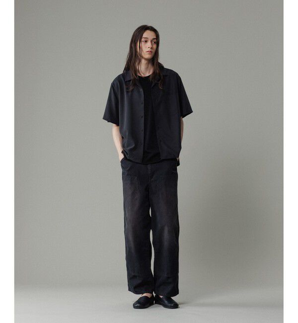 ADAM ET ROPE'「リラックス ドレープ レーヨン オープンカラーシャツ  / ロングシーズン着用可能」|シャツ・ブラウス|