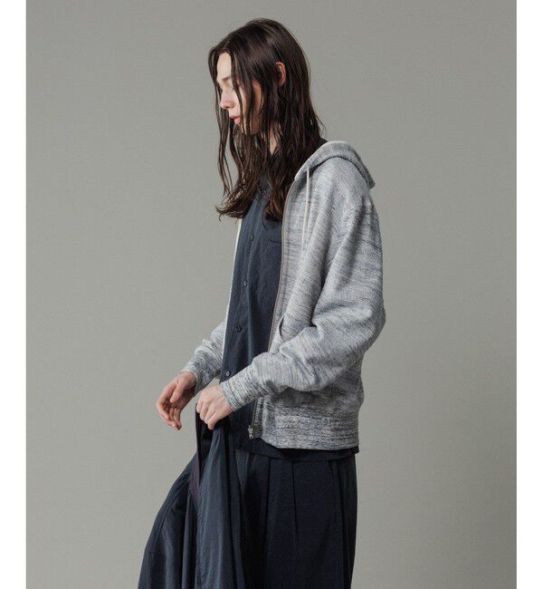 ADAM ET ROPE'「 【リバーシブル/パイル】スウェット フルジップ パーカー / ロングシーズン着用可能」|パーカー|グレーサブ