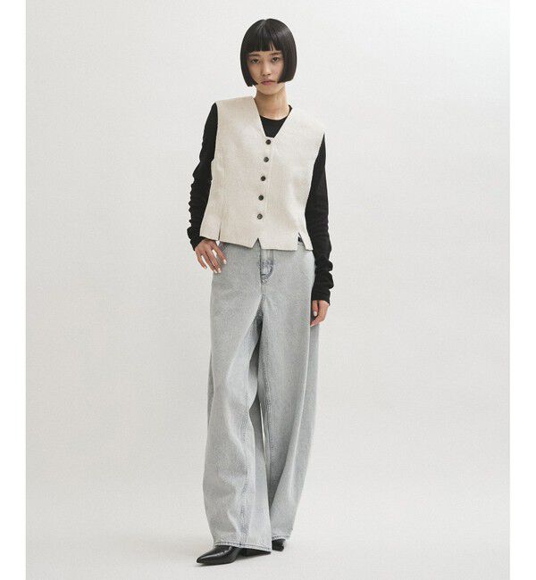 ADAM ET ROPE'「リネンMIXショートジレ」|ベスト・ジレ|