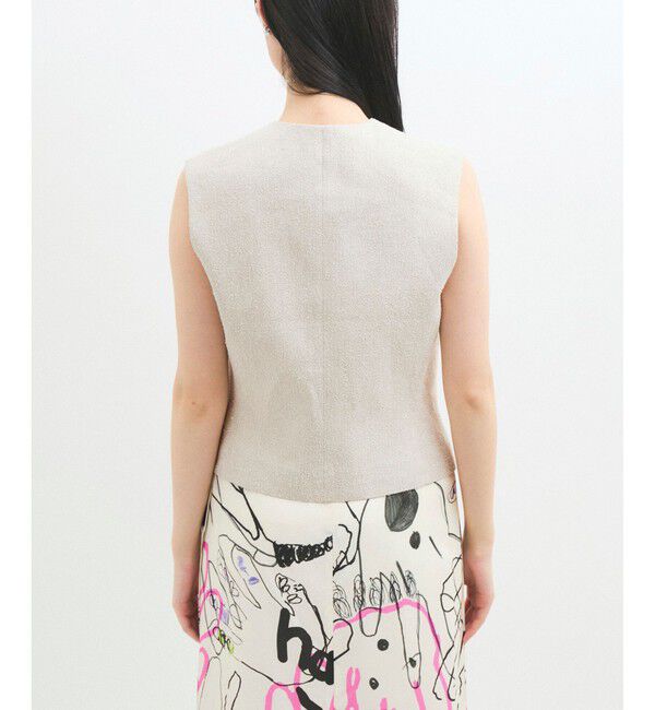 ADAM ET ROPE'「リネンMIXショートジレ」|ベスト・ジレ|