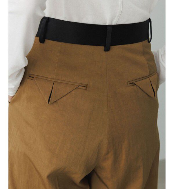 ADAM ET ROPE'「【EMOELLE】バイカラーベルトドレスパンツ」|チノ|