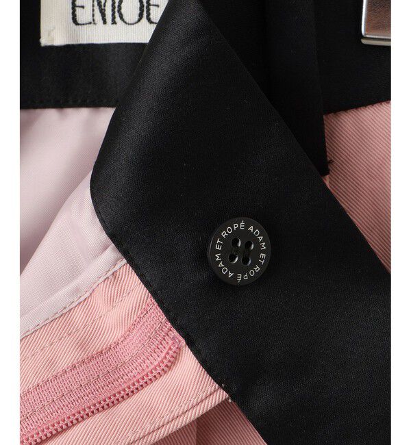 ADAM ET ROPE'「【EMOELLE】バイカラーベルトドレスパンツ」|チノ|