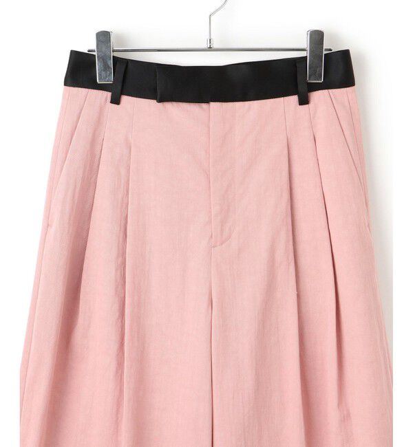 ADAM ET ROPE'「【EMOELLE】バイカラーベルトドレスパンツ」|チノ|