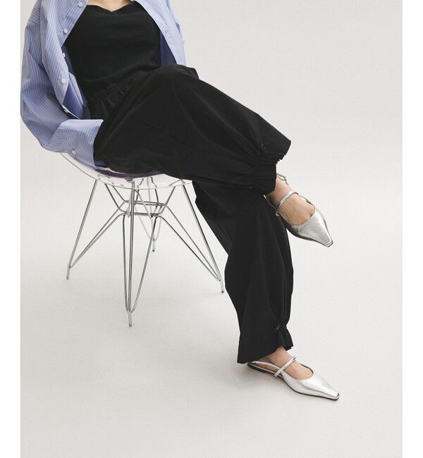 ADAM ET ROPE'「【新色追加】・【撥水】ウエストタックイージーパンツ」|チノ|