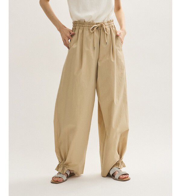 ADAM ET ROPE'「【新色追加】・【撥水】ウエストタックイージーパンツ」|チノ|