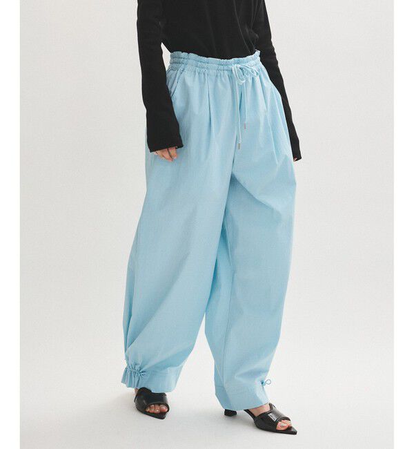 ADAM ET ROPE'「【新色追加】・【撥水】ウエストタックイージーパンツ」|チノ|