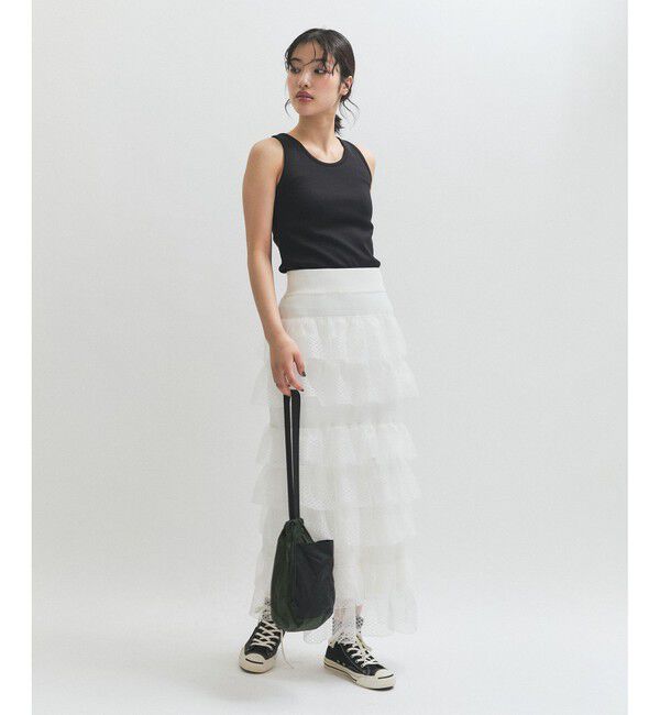 ADAM ET ROPE'「シアーフリルスカート」|スカート|