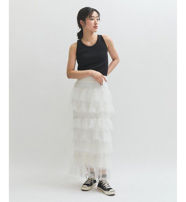 ADAM ET ROPE'「シアーフリルスカート」|スカート|