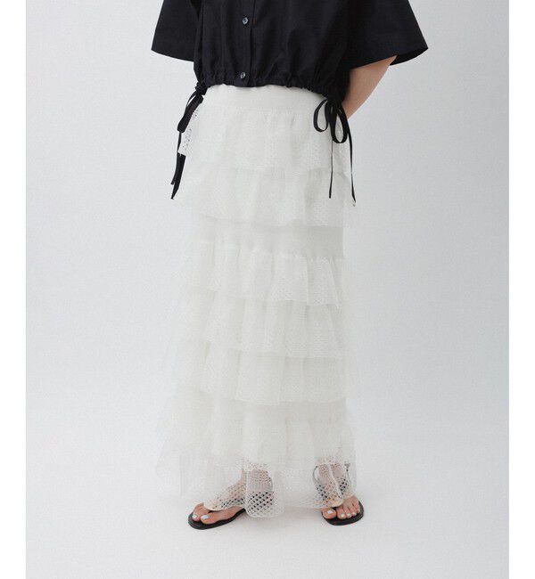 ADAM ET ROPE'「シアーフリルスカート」|スカート|