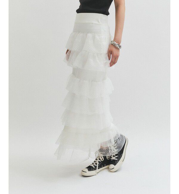 ADAM ET ROPE'「シアーフリルスカート」|スカート|