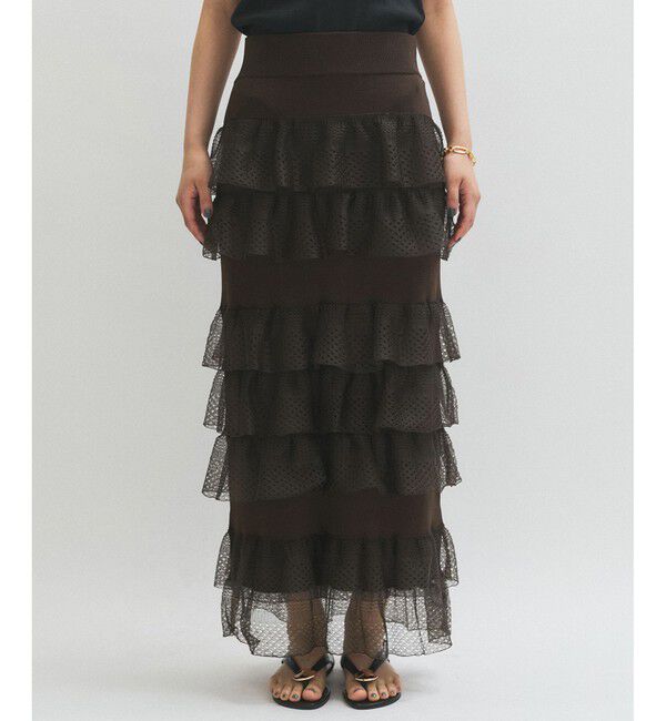 ADAM ET ROPE'「シアーフリルスカート」|スカート|