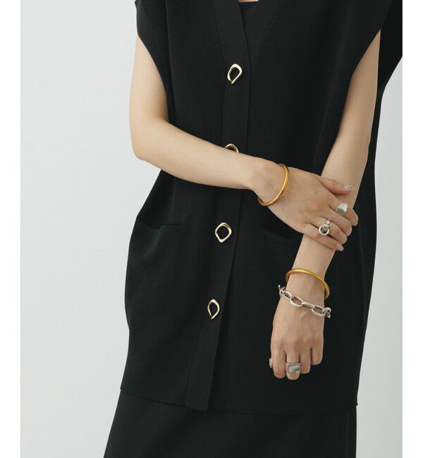 ADAM ET ROPE'「【サステナブル】ミドルニットジレ」|ベスト・ジレ|