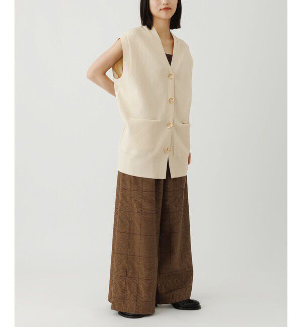 ADAM ET ROPE'「【サステナブル】ミドルニットジレ」|ベスト・ジレ|