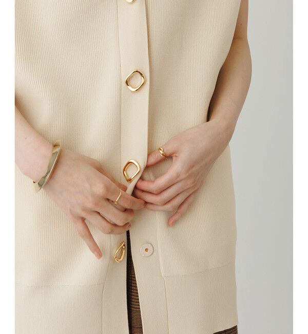 ADAM ET ROPE'「【サステナブル】ミドルニットジレ」|ベスト・ジレ|