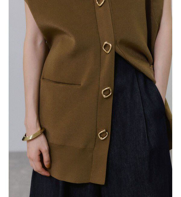 ADAM ET ROPE'「【サステナブル】ミドルニットジレ」|ベスト・ジレ|