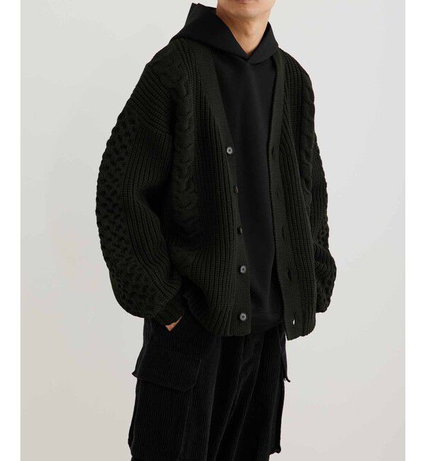ADAM ET ROPE'「【WEB限定】ボリューム ケーブル オーバーサイズ カーディガン / 超軽量 / ユニセックス」|カーディガン|スミクロ(05)