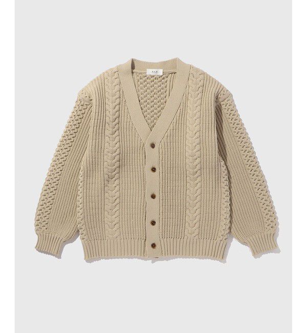 ADAM ET ROPE'「【WEB限定】ボリューム ケーブル オーバーサイズ カーディガン / 超軽量 / ユニセックス」|カーディガン|