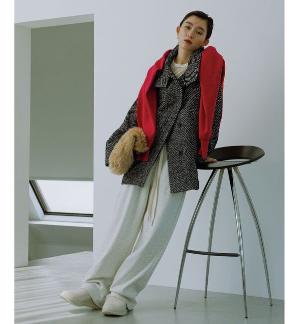 ADAM ET ROPE'「【WEB限定】スタンドカラーウールミドルコート」|その他|