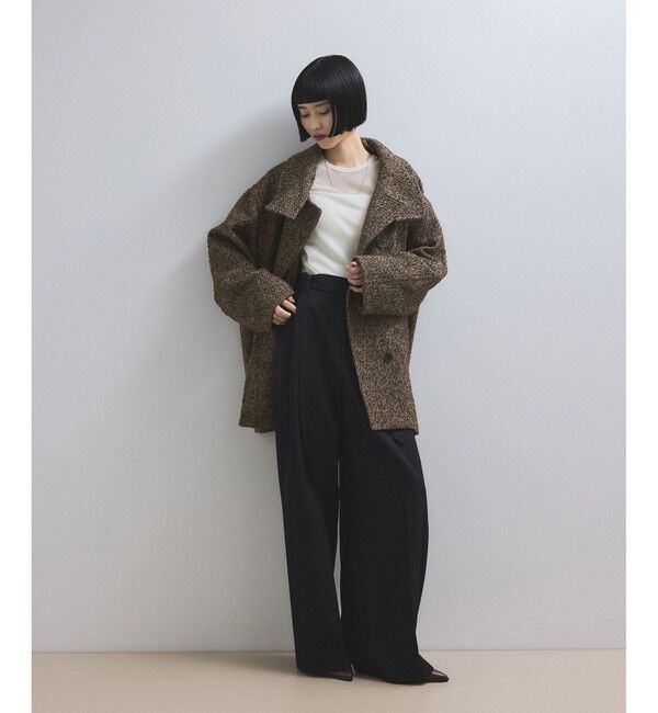ADAM ET ROPE'「【WEB限定】スタンドカラーウールミドルコート」|その他|