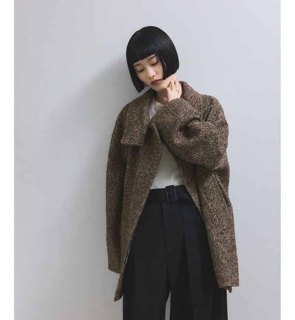 ADAM ET ROPE'「【WEB限定】スタンドカラーウールミドルコート」|その他|